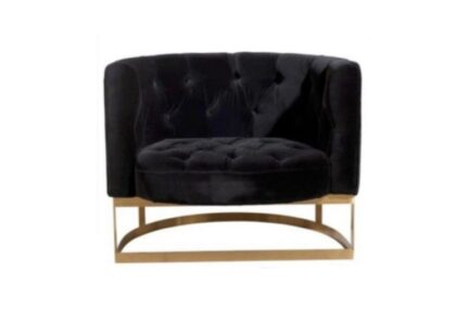 Πολυθρόνα μαύρο βελούδο